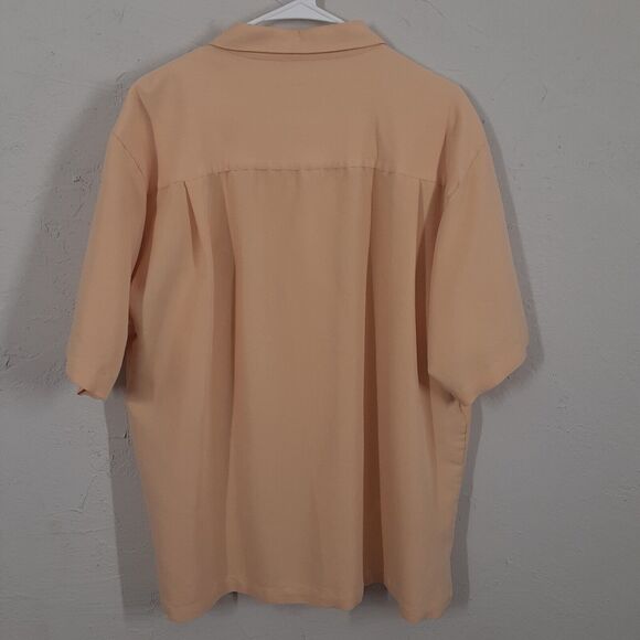 Hook & Tackle Mens Large Yellow Fish Embroidered Short Sleeve Hawaiin Shirt - Picture 7 of 13